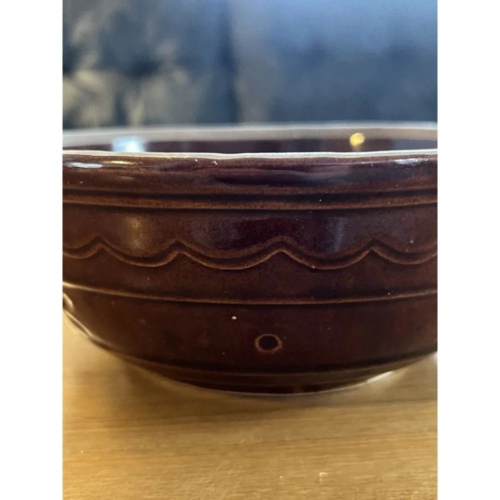 Vintage Marcrest‎ Brown Stoneware Handled Bowl Oven Proof USA Casserole Dish